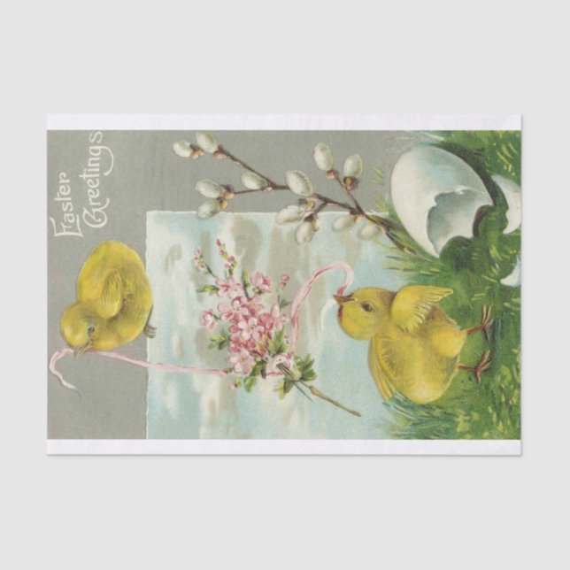 Ostern-Grüße Seidenpapier (Vorderseite)