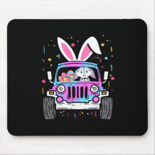 Ostern Hase fährt Monstertruck für Jungen Mädchen Mousepad