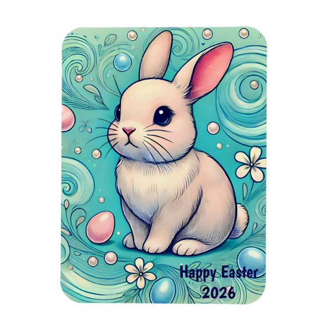 OSTERN ~ HASE ~ Flexibler Foto-Magnet Magnet (Vertikal)