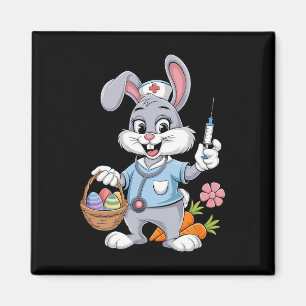 Ostern Hasen-Krankenschwester Stethoskop Kaninchen Magnet
