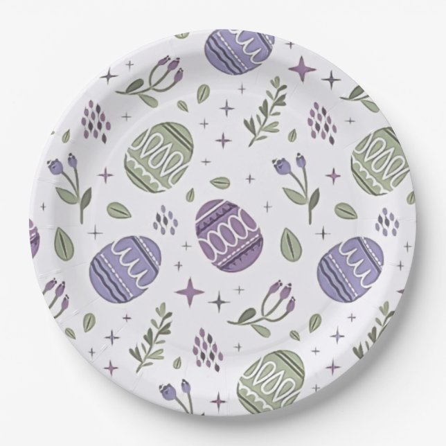 Ostern, Hochzeit, besondere Anlass Papier Teller (Vorderseite)