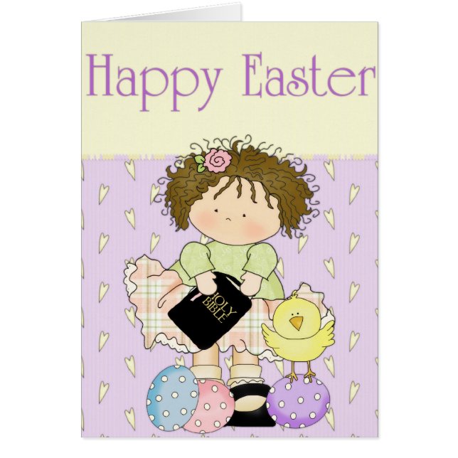 Ostern Hübsch Girl Ostern Grußkarte 9 (Vorne)