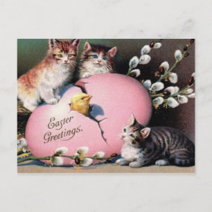 Ostern im Vintage-Stil Postkarte