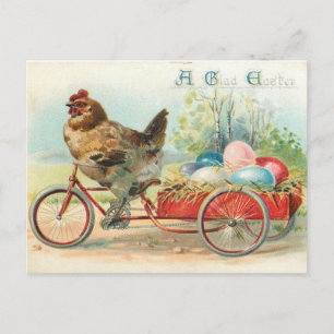 Ostern im Vintage-Stil Postkarte