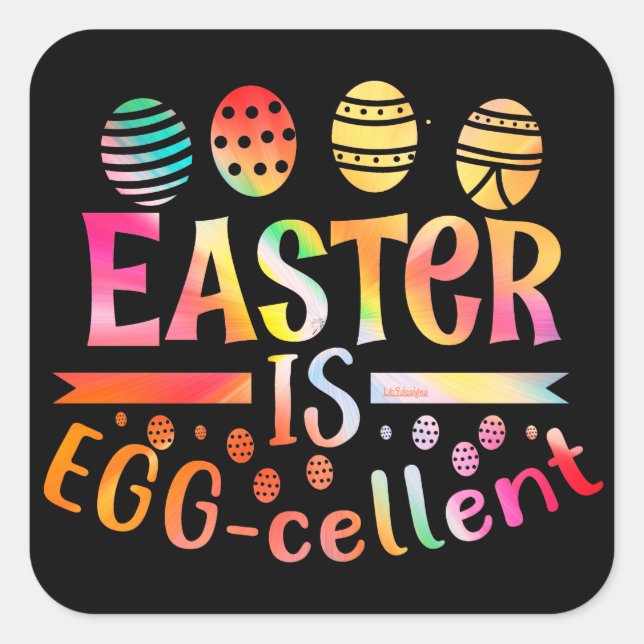 OSTERN IST ÄGKELLENTE Ostereier Geschenkidee Quadratischer Aufkleber (Vorderseite)