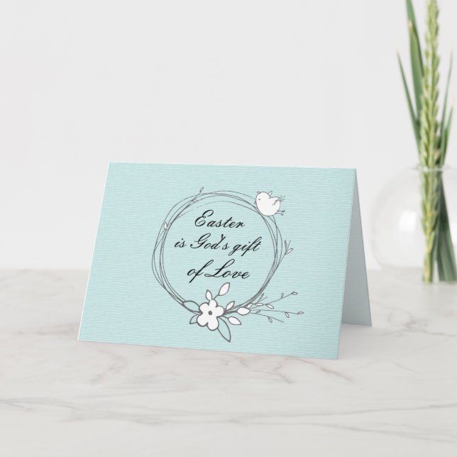 Ostern ist Gottes Gabe der Liebe, Schrift Johannes Karte (Vorderseite)