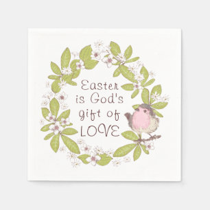 Ostern ist Gottes Geschenk der Liebe Blumenreath B Serviette