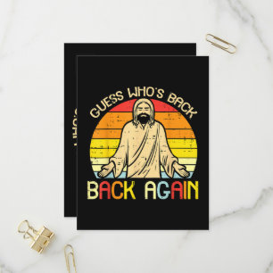 Ostern Jesus Errate Wer ist zurück Religiös Christ Einladungspostkarte