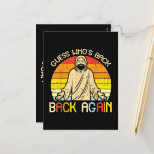 Ostern Jesus Errate Wer ist zurück Religiös Christ Feiertagspostkarte