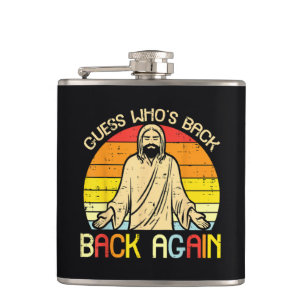 Ostern Jesus Errate Wer ist zurück Religiös Christ Flachmann