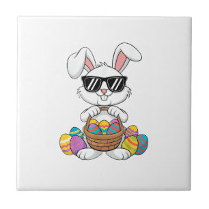Ostern Jungen Mädchen Kinder Kleinkind Hase Kaninc Fliese
