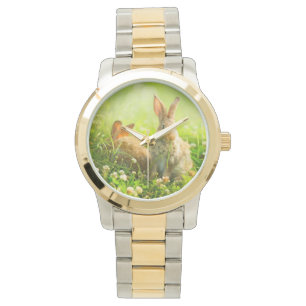 Ostern-Kaninchen Armbanduhr