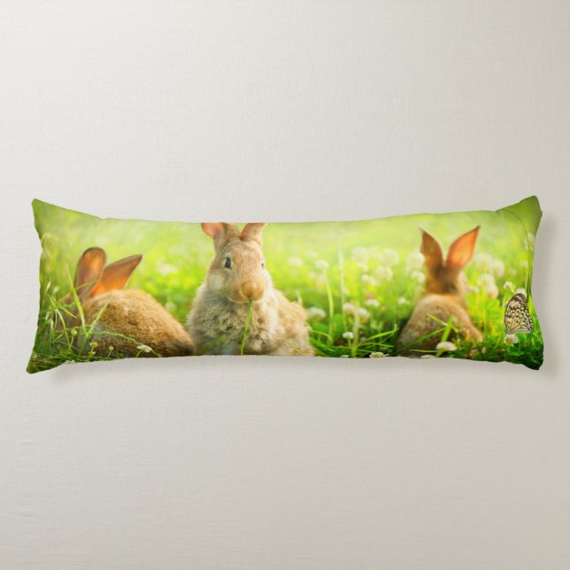 Ostern-Kaninchen Seitenschläferkissen (Vorderseite)
