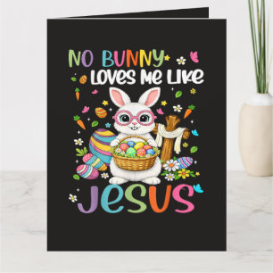 Ostern Kein Hase liebt mich wie Jesus Christlich Karte
