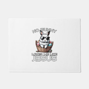 Ostern Kein Hase liebt mich wie Jesus christliche  Fußmatte