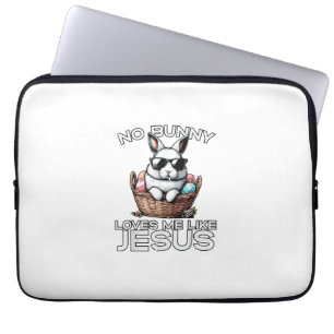 Ostern Kein Hase liebt mich wie Jesus Christliche  Laptopschutzhülle