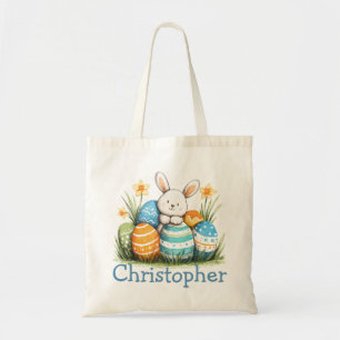 Ostern Kinder Name Jungen Bunny Hase Tragetasche