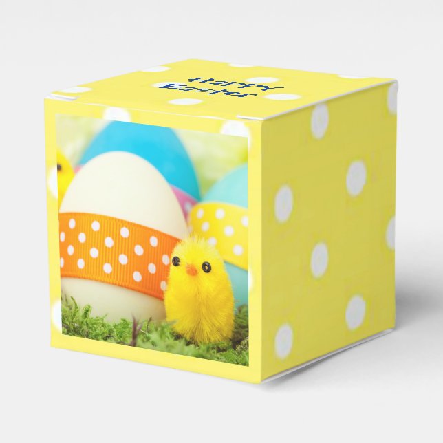 Ostern - Kleinkinder und bunte Eier Geschenkschachtel (Vorderseite)