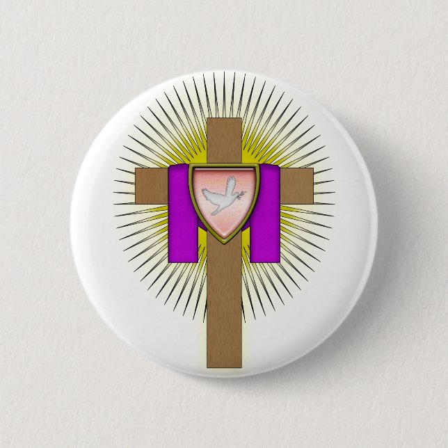 Ostern-Kreuz Button (Vorderseite)