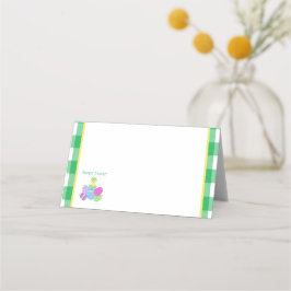 OSTERN Küken Eier und fetter grüner Haken Platzkarte