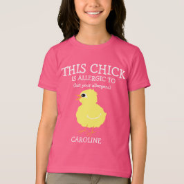 Ostern-Küken-personalisierter Allergie-Alarm Kleinkind T-shirt