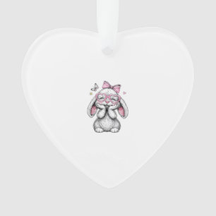 Ostern Mädchen Süße Hase Gesicht Rosa Ostern Kinde Ornament