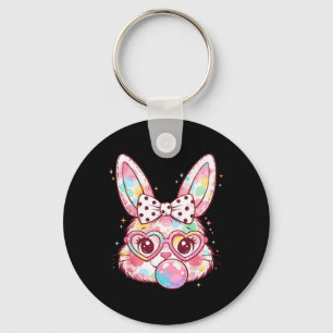 Ostern Mädchen Süßer Hase Gesicht Rosa Ostern Kind Schlüsselanhänger