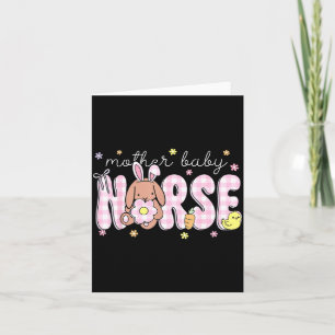 Ostern Mama Baby Krankenschwester Groovy NICU Neon Karte