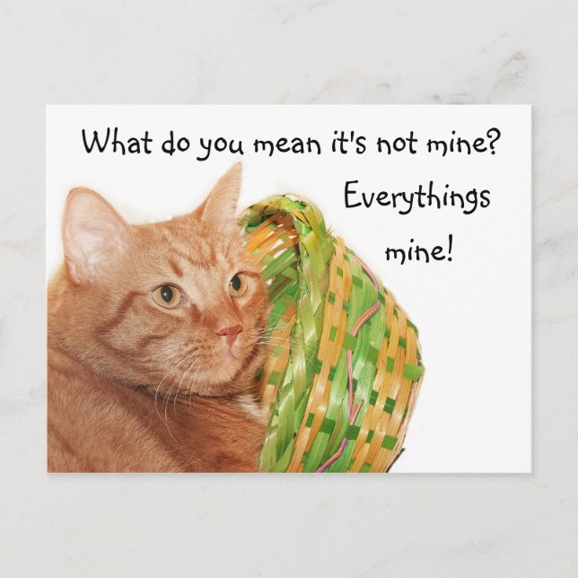 Ostern-Miezekatze Feiertagspostkarte (Vorderseite)