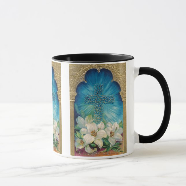 Ostern mit Kreuz und Lilien Tasse (Rechts)