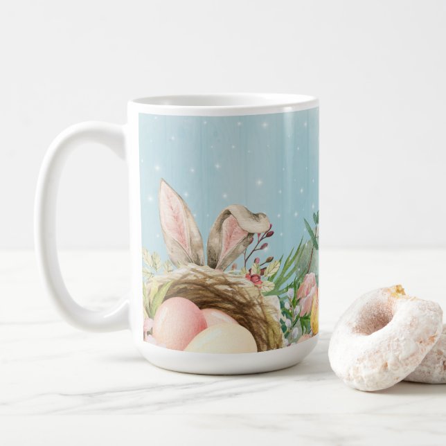 Ostern mit sonnigen Ohren und Pastellfarben Kaffeetasse (Mit Donut)