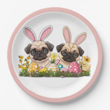 Ostern Mops Hunde Sonnige Ohren