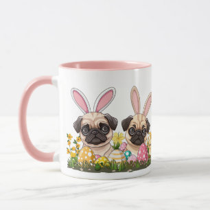 Ostern Mops Hunde Sonnige Ohren Tasse