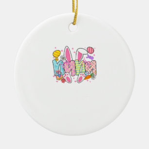 Ostern Nana Bunny Ohren Kokette Schleife Osterhase Keramik Ornament