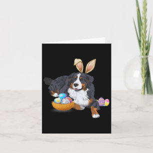 Ostern Niedlich Berner Hund Lover Bunny Egg Karte