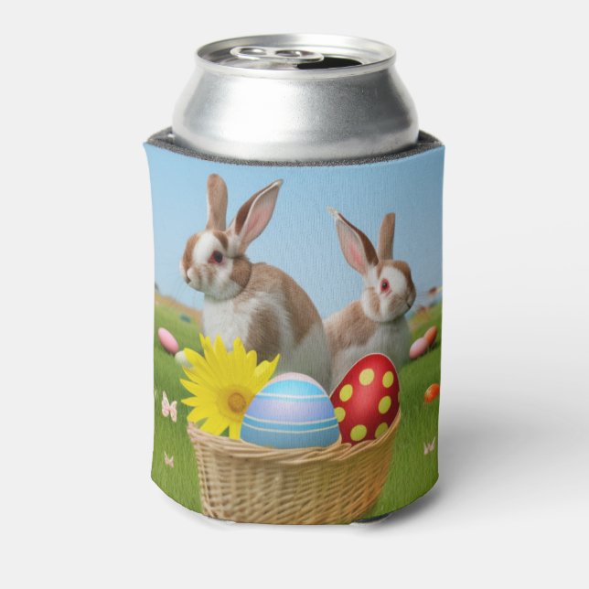 Ostern Niedlich Bunny für eine positive Stimmung Dosenkühler (Kanne Rückseite)