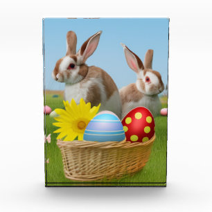 Ostern Niedlich Bunny für eine positive Stimmung Fotoblock