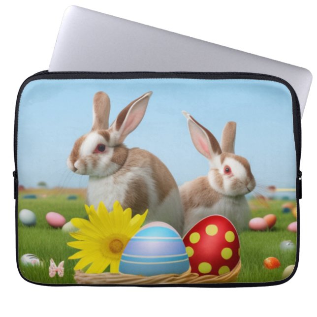Ostern Niedlich Bunny für eine positive Stimmung Laptopschutzhülle (Vorderseite)