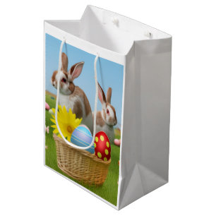 Ostern Niedlich Bunny für eine positive Stimmung Mittlere Geschenktüte