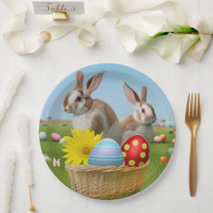 Ostern Niedlich Bunny für eine positive Stimmung Pappteller