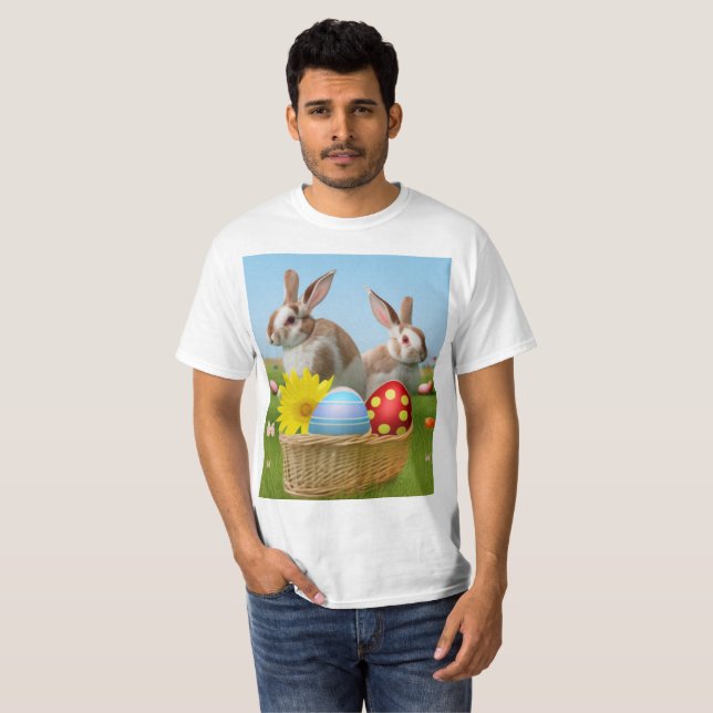 Ostern Niedlich Bunny für eine positive Stimmung T-Shirt (Vorne ganz)