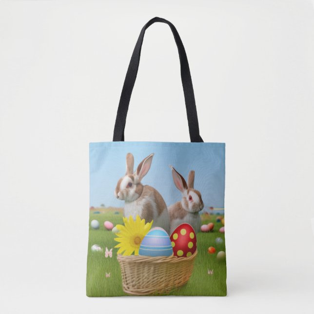 Ostern Niedlich Bunny für eine positive Stimmung Tasche (Vorderseite)
