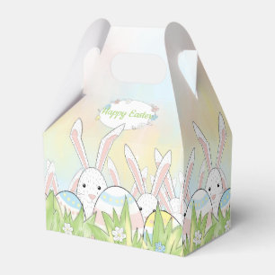 Ostern niedlicher Hase und Eier Geschenkschachtel