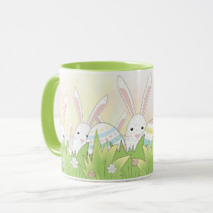 Ostern niedlicher Hase und Eier Tasse