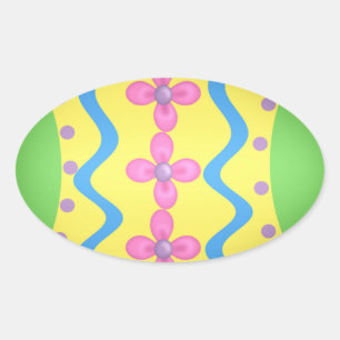 Ostern Ovaler Aufkleber