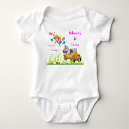 Ostern Personalisierter Bunny liefert Ostereier Baby Strampler