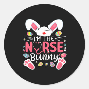 Ostern Pflegehase Ohren Pflegedienst Runder Aufkleber