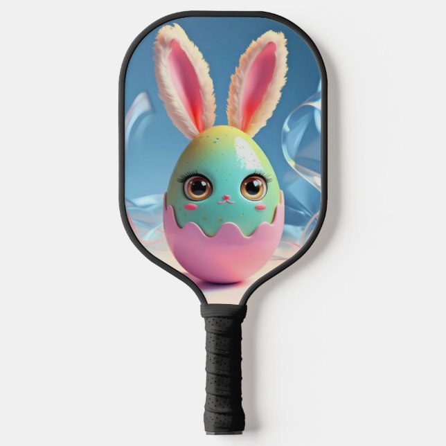 Ostern Pickleball Spaß - Bunny & Egg Paddle Design (Vorderseite)
