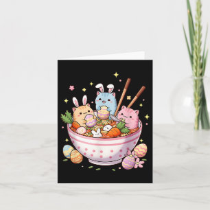 Ostern Ramen Katzen Niedlich Anime Happy Osterfest Karte