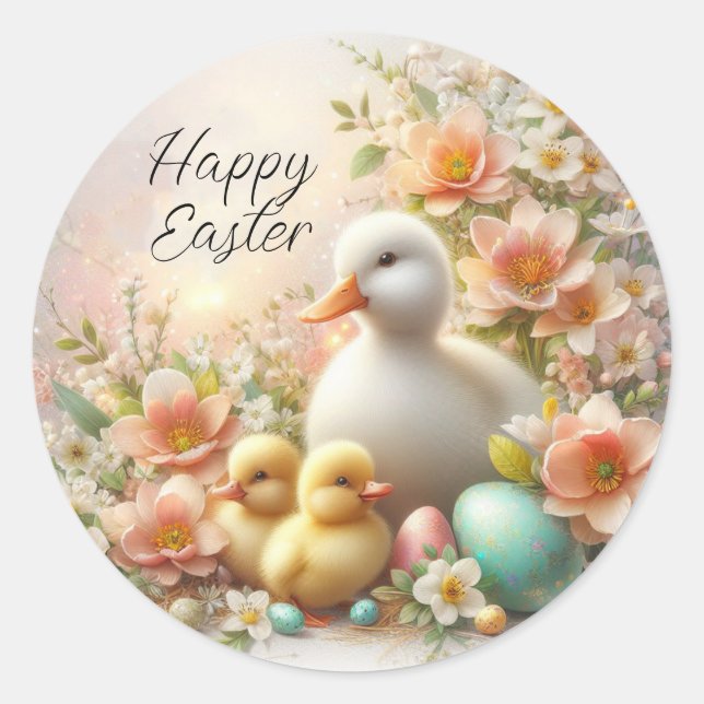 Ostern Runder Aufkleber (Vorderseite)